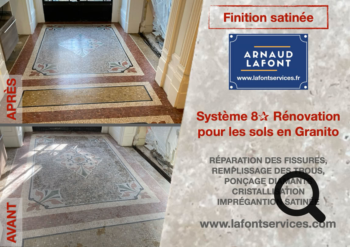 GRANITO > Rénovation, ponçage et cristallisation de granito
