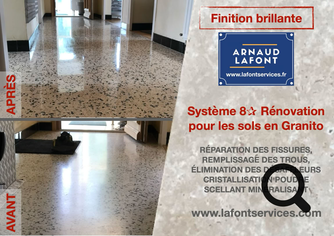 GRANITO > Rénovation, ponçage et cristallisation de granito