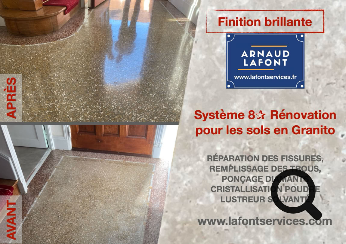 GRANITO > Rénovation, ponçage et cristallisation de granito