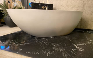 SALLE DE BAIN > Ponçage et cristallisation de salle de bain